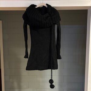 Arden B Black Knit Tunic Sweater